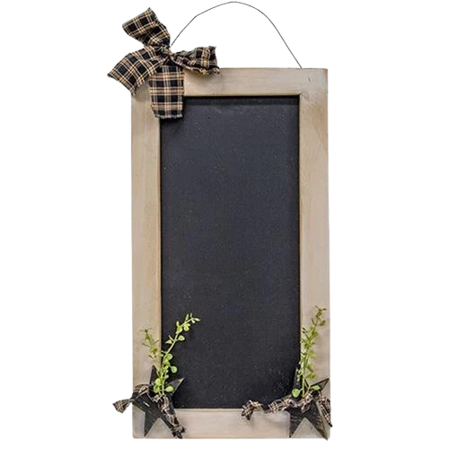 White Farmhouse Chalkboard with Stars and Berries