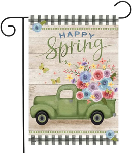 Happy Spring Green Truck Flag