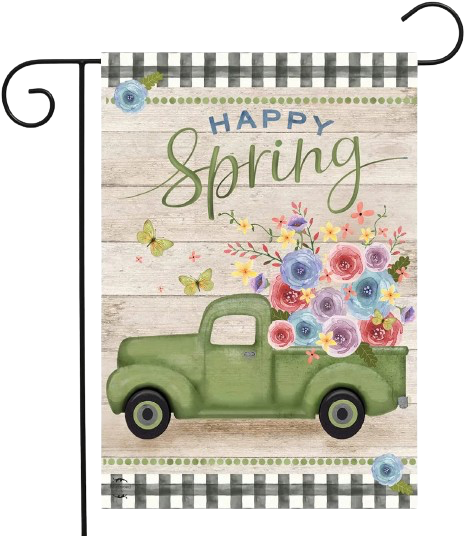 Happy Spring Green Truck Flag