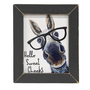 Hello Sweet Cheeks Mule Framed Print