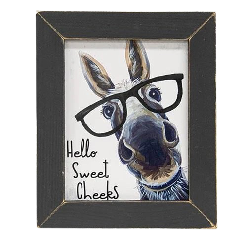 Hello Sweet Cheeks Mule Framed Print