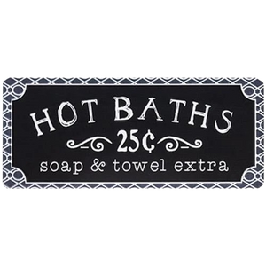 Hot Baths Metal Sign