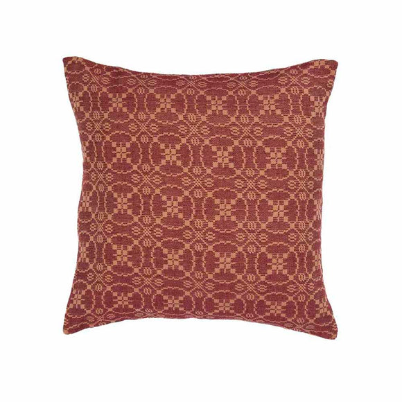 Marshfield Jacquard Red Pillow Cover