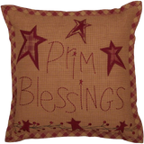 Ninepatch Star Prim Blessings Pillow