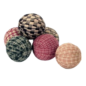 Large Homespun Rag Balls Set of 6