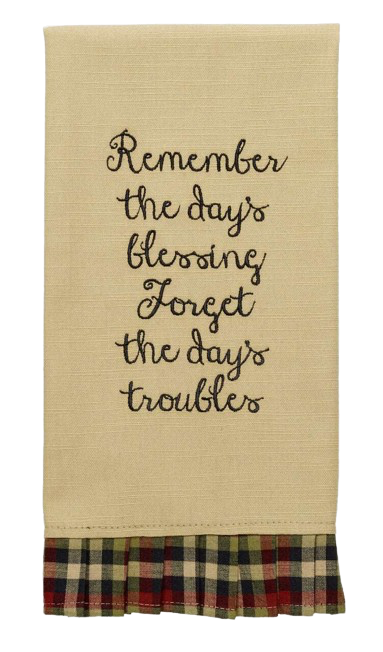 Remember The Days Blessing Tea Towel