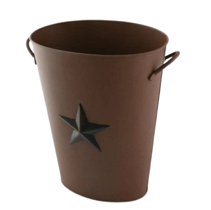 Country Star Tin Wastebasket