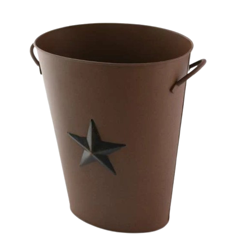 Country Star Tin Wastebasket