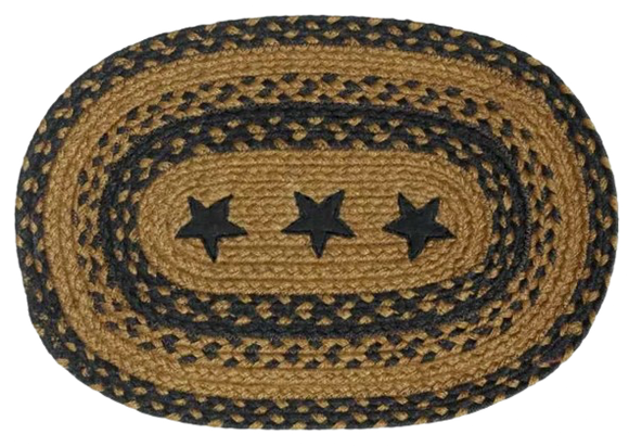 Black Star Braided Placemat