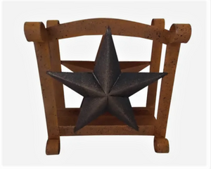 Rustic Star Napkin Holder - Amethyst Designs Country Mercantile