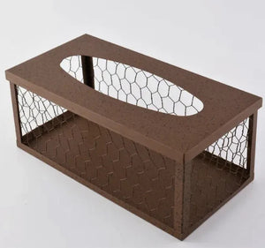 Tin Chicken Wire Tissue Holder