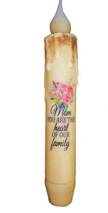 Hand-Dipped Mom 7" Timer Candle