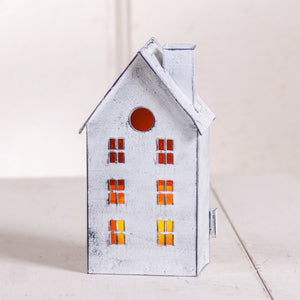 Tin Saltbox House Candle Lamp