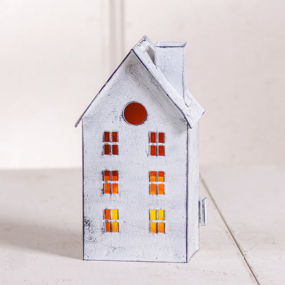 Tin Saltbox House Candle Lamp