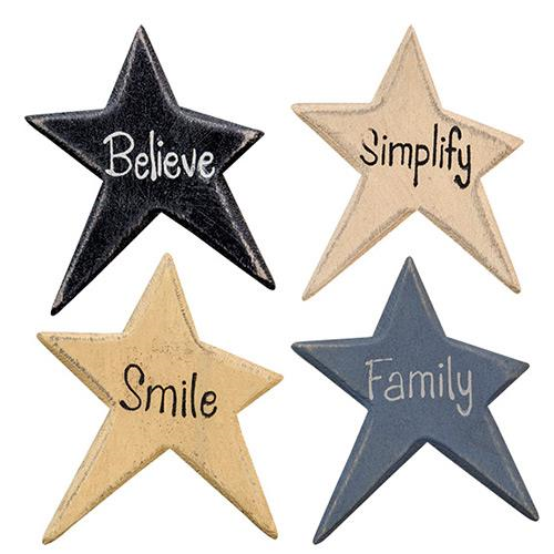 Set of Four Country Star Magnets