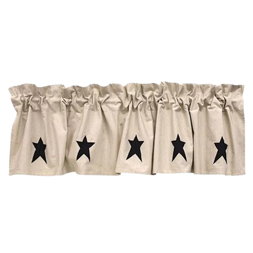 Farmhouse Star Patch Valance