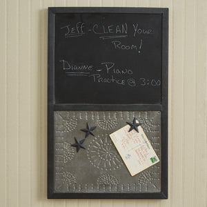 Punched Tin Galvanized 24" Chalkboard Sign