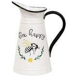 Bee Happy Enamel Pitcher