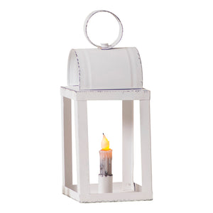 Rustic White Keeping Room Lantern - Amethyst Designs Country Mercantile
