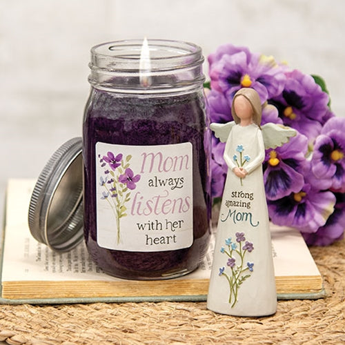 Mom Always Listens Black Raspberry Harvest Pint Jar Candle