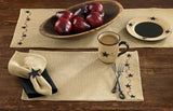 Embroidered Star and Vine Placemat