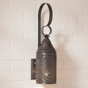 Punched Tin 15" Electric Wall Lantern