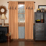 Maisie Curtain Panels with Attached Scalloped Layered Valance