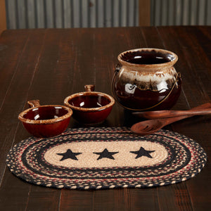 Colonial Star Jute Oval Placemat - Amethyst Designs Country Mercantile