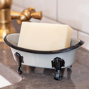 Black Rimmed Iron Bathtub Soap Dish