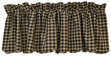 Black Check scalloped Valance - Amethyst Designs Country Mercantile