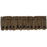 Black Star Scalloped Valance - Amethyst Designs Country Mercantile