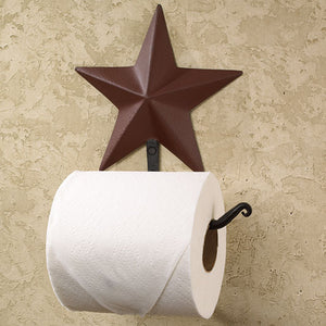 Burgundy Barn Star Toilet Paper Holder