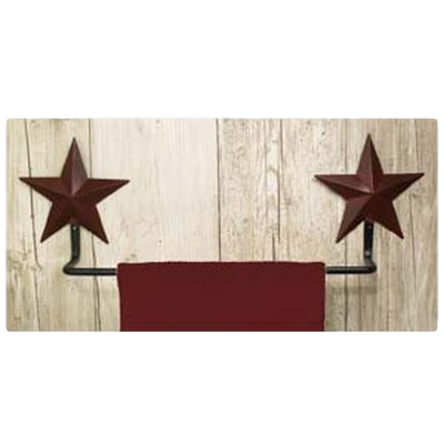 Burgundy Star Towel Holder - Amethyst Designs Country Mercantile