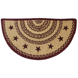 Burgundy Farmhouse Half Rug - Amethyst Designs Country Mercantile
