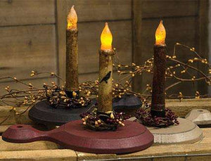Farmhouse Rustic Wood Taper Candle Holder