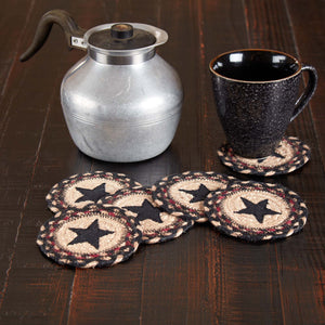 Colonial Star Jute Coasters Set of 6 - Amethyst Designs Country Mercantile