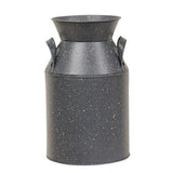 Gray Speckled Metal Milk Bucket