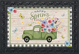 Happy Spring Green Truck Mat - Amethyst Designs Country Mercantile