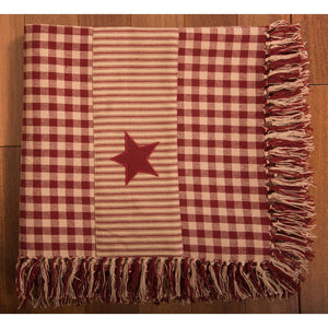 Heritage House Star Barn Red Throw - Amethyst Designs Country Mercantile