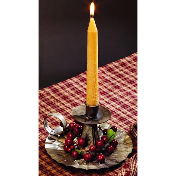 Aged Chamberstick Candle Holder