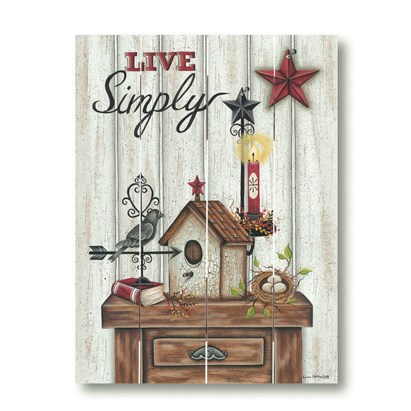 Live Simply Wood Sign - Amethyst Designs Country Mercantile