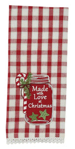 Made With Love Applique Dish Towel