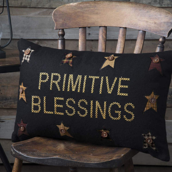 Primitive Blessings Pillow - Amethyst Designs Country Mercantile