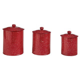 Red Granite Farmhouse Canister Set - Amethyst Designs Country Mercantile