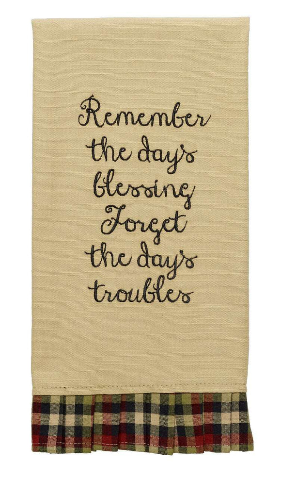 Remember The Days Blessing Tea Towel