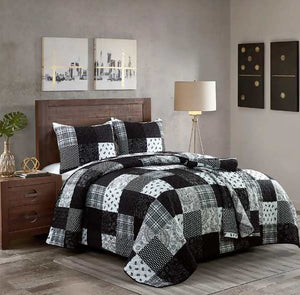London Quilted Queen 3 Pc Bedding Set