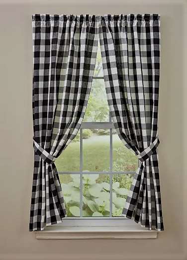 Black & White Check Wicklow Curtain Set