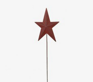 Burgundy Tin Star 16.5" Pick - Amethyst Designs Country Mercantile