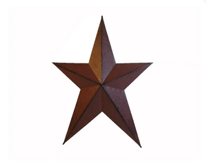 Primitive 8" Burgundy Tin Star - Amethyst Designs Country Mercantile