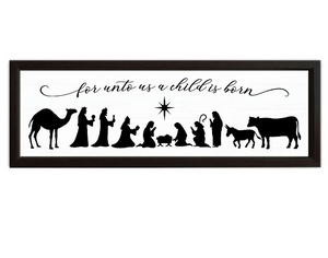 Nativity 29" Framed Sign - Amethyst Designs Country Mercantile